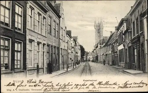 Ak Sluis Zeeland Niederlande, Kapellestraat