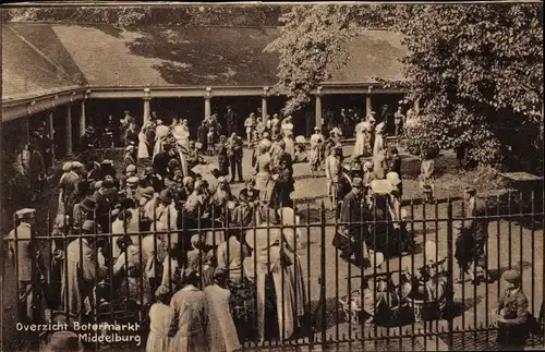 Ak Middelburg Zeeland, Overzicht Botermarkt, Buttermarkt