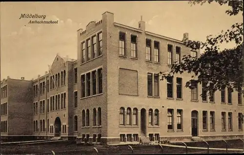 Ak Middelburg Zeeland Niederlande, Ambachtsschool