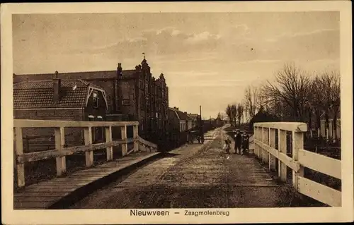 Ak Nieuwveen Nieuwkoop Südholland Niederlande, Zaagmolenbrug