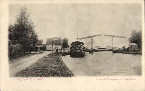 Ak Nieuwveen Nieuwkoop Südholland Niederlande, Kattebrug