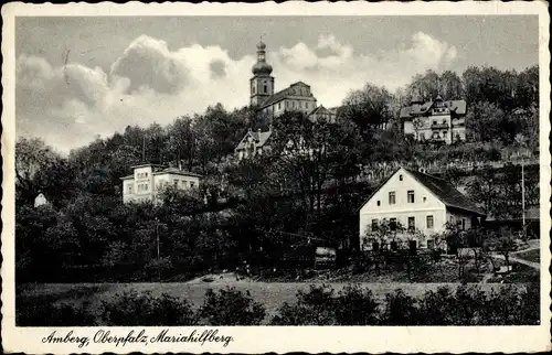 Ak Amberg in der Oberpfalz Bayern, Mariahilfberg, Kirchturm