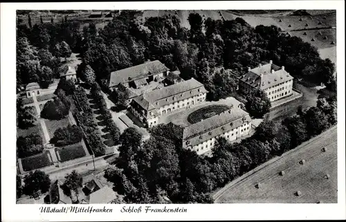 Ak Ullstadt Sugenheim in Mittelfranken, Schloss Franckenstein, Fliegeraufnahme