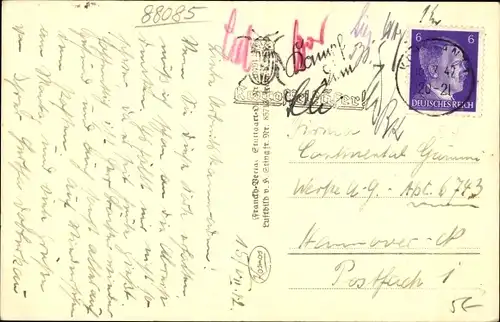 Ak Langenargen am Bodensee, Strandbad, Kirche, Totalansicht