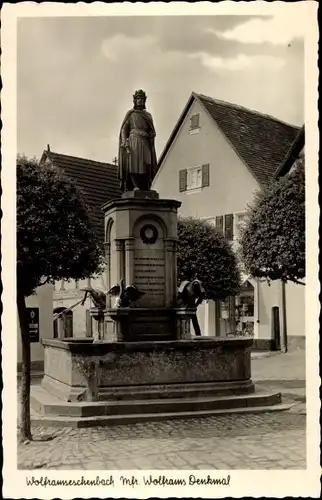 Ak Wolframs Eschenbach in Mittelfranken Bayern, Wolframs Denkmal