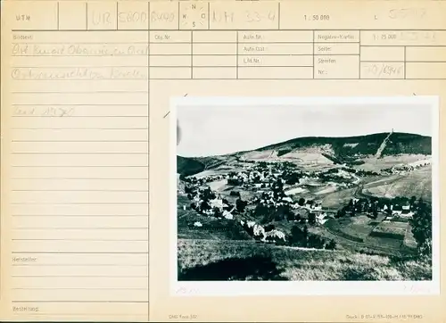 Foto Oberwiesenthal im Erzgebirge, Blick auf den Ort von Norden aus, 1970