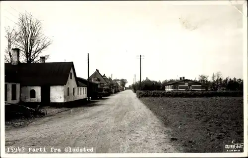 Foto Ak Gludsted Dänemark, Straßenpartie