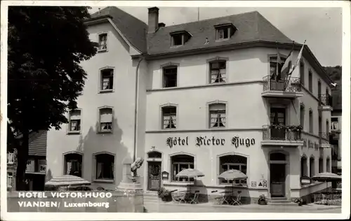 Ak Vianden Luxemburg, Hotel Victor Hugo