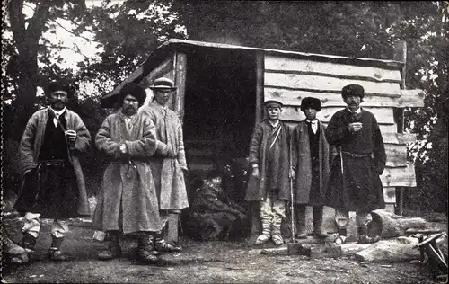 Ak Brest Litowsk Weißrussland, Prypjatsümpfe, Rokitnosümpfe, Panjes als Koch und Erntearbeiter