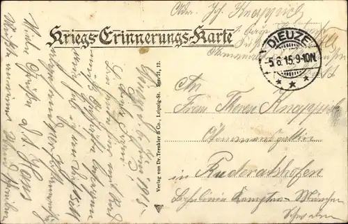 Ak Rast einer deutschen Munitionskolonne, I WK