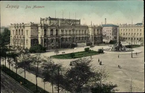 Ak Leipzig in Sachsen, Das Museum, Augustusplatz