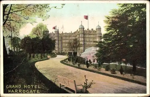 Ak Harrogate Yorkshire England, Grand Hotel