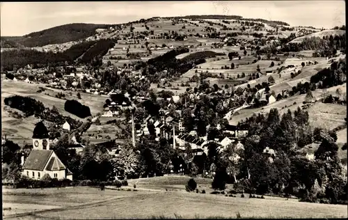 Ak Klingenthal im Vogtland Sachsen, Panorama mit Aschberg