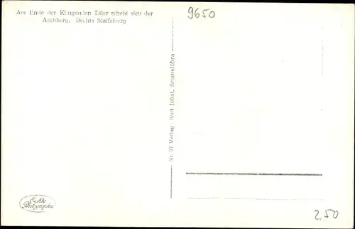 Ak Brunndöbra Klingenthal im Vogtland, Panorama, Sachsenberg Georgenthal, Aschberg