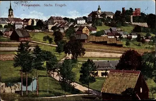 Ak Frauenstein im Erzgebirge, Ortsansicht