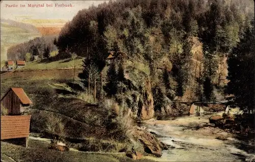 Ak Forbach im Murgtal Schwarzwald Baden, Murgpartie