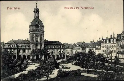 Ak Mannheim in Baden, Kurhaus mit Paradeplatz