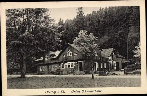 Ak Oberhof im Thüringer Wald, Die Untere Schweizerhütte