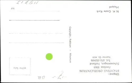 Ak Meppel Drenthe Niederlande, N. H. Grote Kerk, Orgel