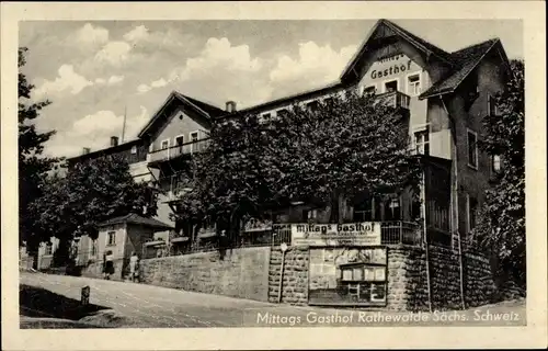 Ak Rathewalde Hohnstein Sächsische Schweiz, Mittags Gasthof