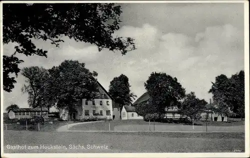 Ak Zechnig Zeschnig Hohnstein in der Sächsischen Schweiz, Gasthof zum Hockstein