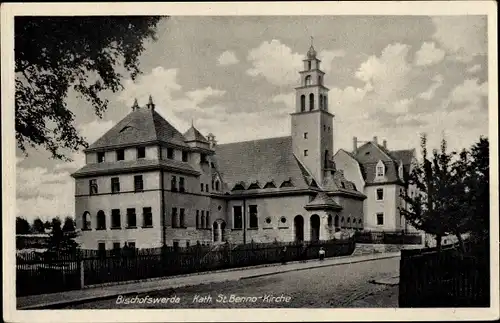 Ak Bischofswerda in Sachsen, Kath. St. Benno-Kirche