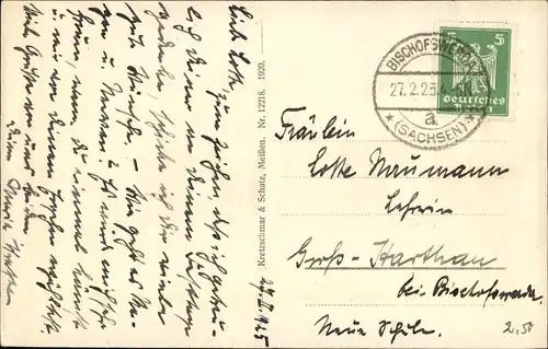 Ak Bischofswerda in Sachsen, Teichpartie mit Kirche