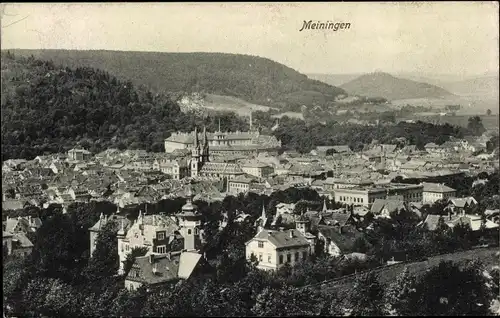 Ak Meiningen in Thüringen, Blick über die Stadt