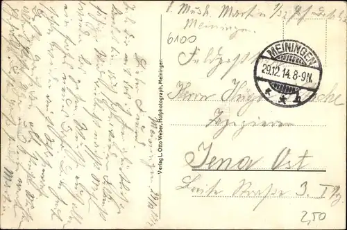 Ak Meiningen in Thüringen, Totalansicht vom Ort vom Bielstein aus gesehen