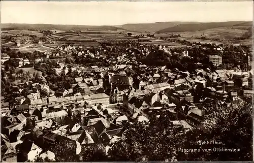 Ak Suhl in Thüringen, Panorama vom Ottilienstein