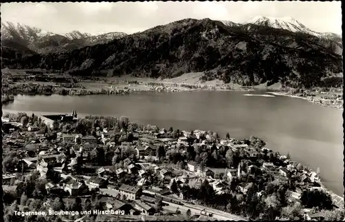 Ak Tegernsee in Oberbayern, Blauberge und Hirschberg