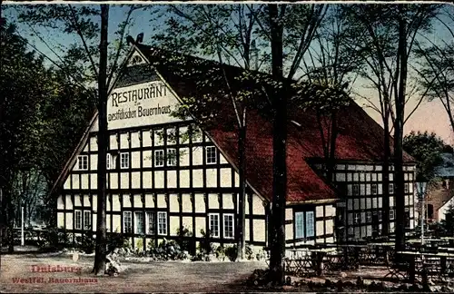 Ak Duisburg im Ruhrgebiet, Restaurant zum Westfälischen Bauernhaus