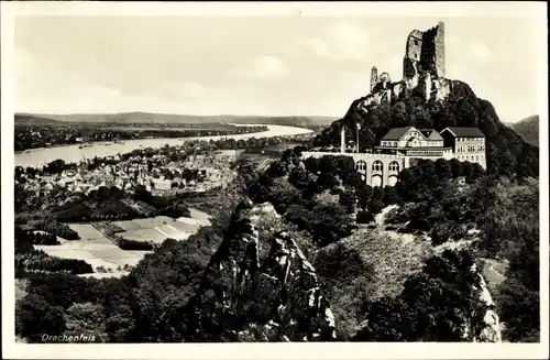 Ak Königswinter am Rhein, Drachenfels, Panorama