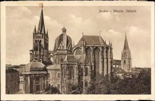 Ak Aachen in Nordrhein Westfalen, Münster, Südseite
