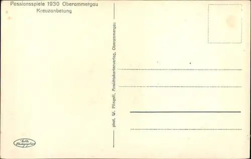 Ak Oberammergau Oberbayern, Passionsspiel 1930, Kreuzanbetung