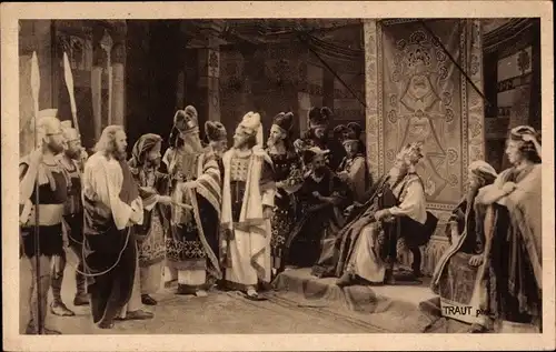 Ak Oberammergau in Oberbayern, Passionsspiele 1922, Jesus vor Herodes