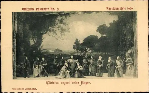 Ak Oberammergauer Passionsspiele 1922, Serie II No 3 Christus segnet seine Jünger
