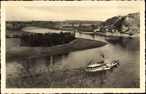 Ak Diesbar Seußlitz Nünchritz an der Elbe, HO-Gaststätte Seußlitzer Hof, Dampfer