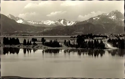 Ak Lechbruck am See Allgäu Schwaben, Lech Stausee, Tiroler Hochgebirge