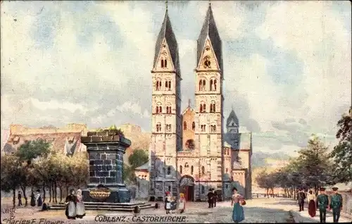 Künstler Ak Flower, Charles, Koblenz, Castorkirche