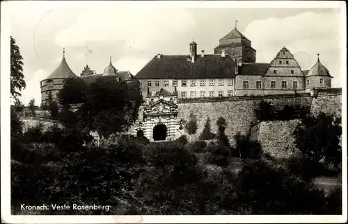 Ak Kronach in Oberfranken, Veste Rosenberg
