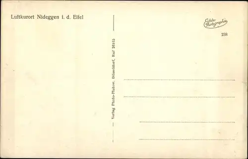 Ak Nideggen in der Eifel, Blick vom Rurtal auf die Burg