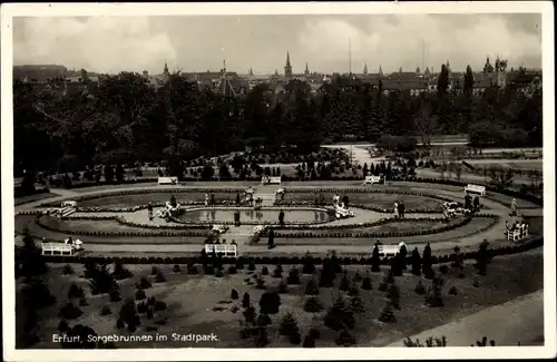 Ak Erfurt in Thüringen, Sorgebrunnen im Stadtpark