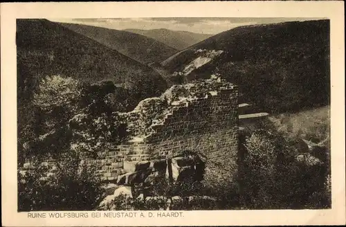 Ak Neustadt an der Haardt Neustadt an der Weinstraße, Ruine Wolfsburg