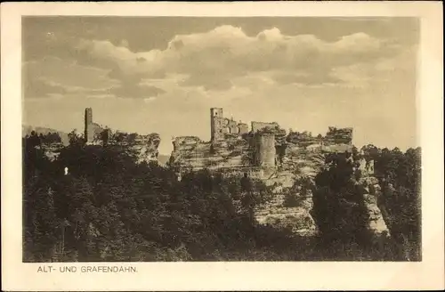 Ak Dahn in der Pfalz, Alt- und Grafendahn