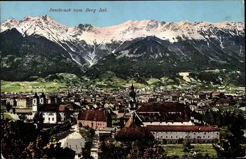 Ak Innsbruck in Tirol, Gesamtansicht, Blick vom Berg Isel