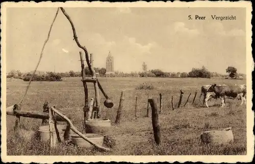 Ak Peer Flandern Limburg, Vergezicht