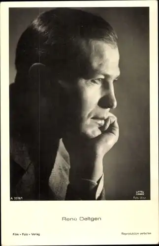 Ak Schauspieler René Deltgen, Portrait im Profil, Film Foto Verlag A 3578/1