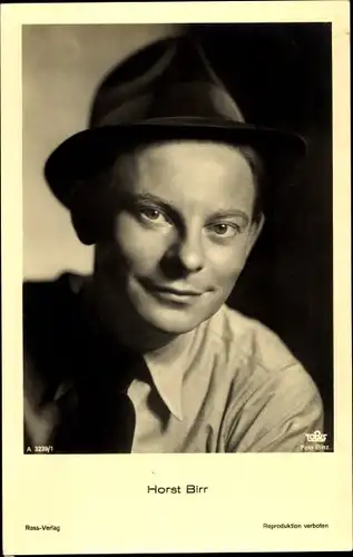 Ak Schauspieler Horst Birr, Ross 3239/1