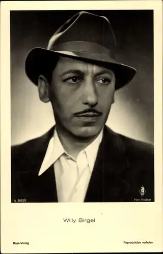 Ak Schauspieler Willy Birgel, Portrait mit Hut